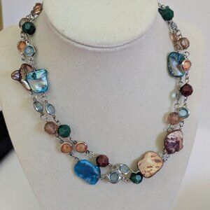 Artisan Boho Necklace - Colorful Beaded Pendant, Adjustable Bohemian Jewelrey